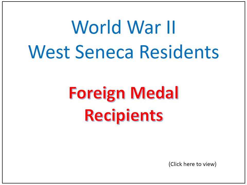 Foreign Medal Recipients List